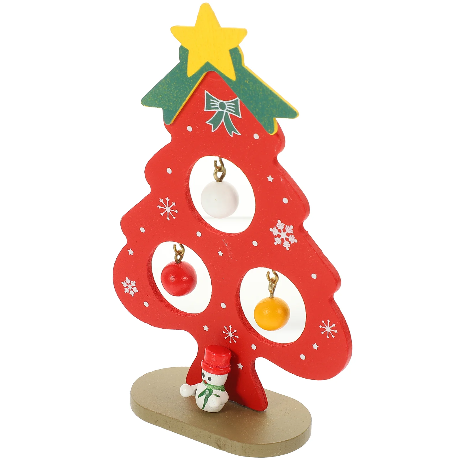 

Desktop Xmas Ornament Tree Decorative Mini Toys Christmas Wooden Crafts Decorations Gift Table Lovely Supplies