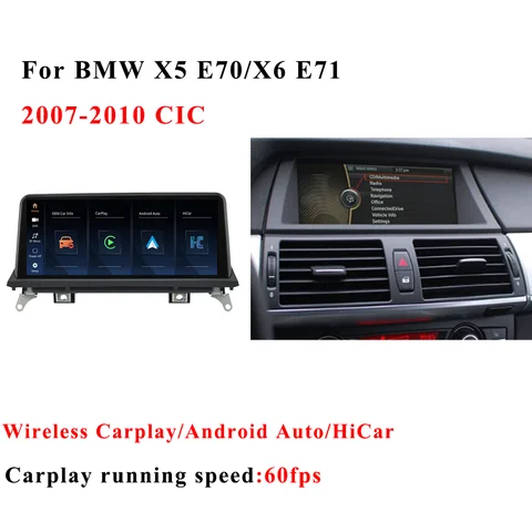 Автомобильный мультимедийный плеер BONROAD, автомагнитола с GPS для BMW X5 E70 X6 E71 2008-2013, беспроводной Автомобильный плеер Android, автомобильный HiCar 1920*720 DSP BT