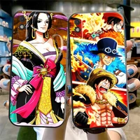 one piece anime phone case for xiaomi redmi 7 7a 8 8a 8t 9 9t 9a 9c note 7 8 9 9s black back liquid silicon silicone cover
