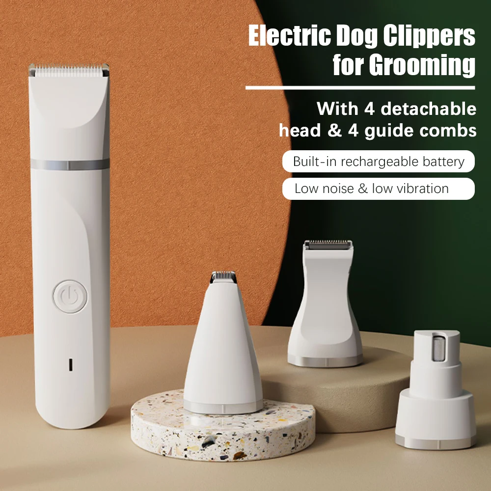 

Clippers Trimmers Multi-functional Low Dog Grooming Grooming For Clippers Tools Pet Shaver Noise Dog Electric Cordless 4-in-1