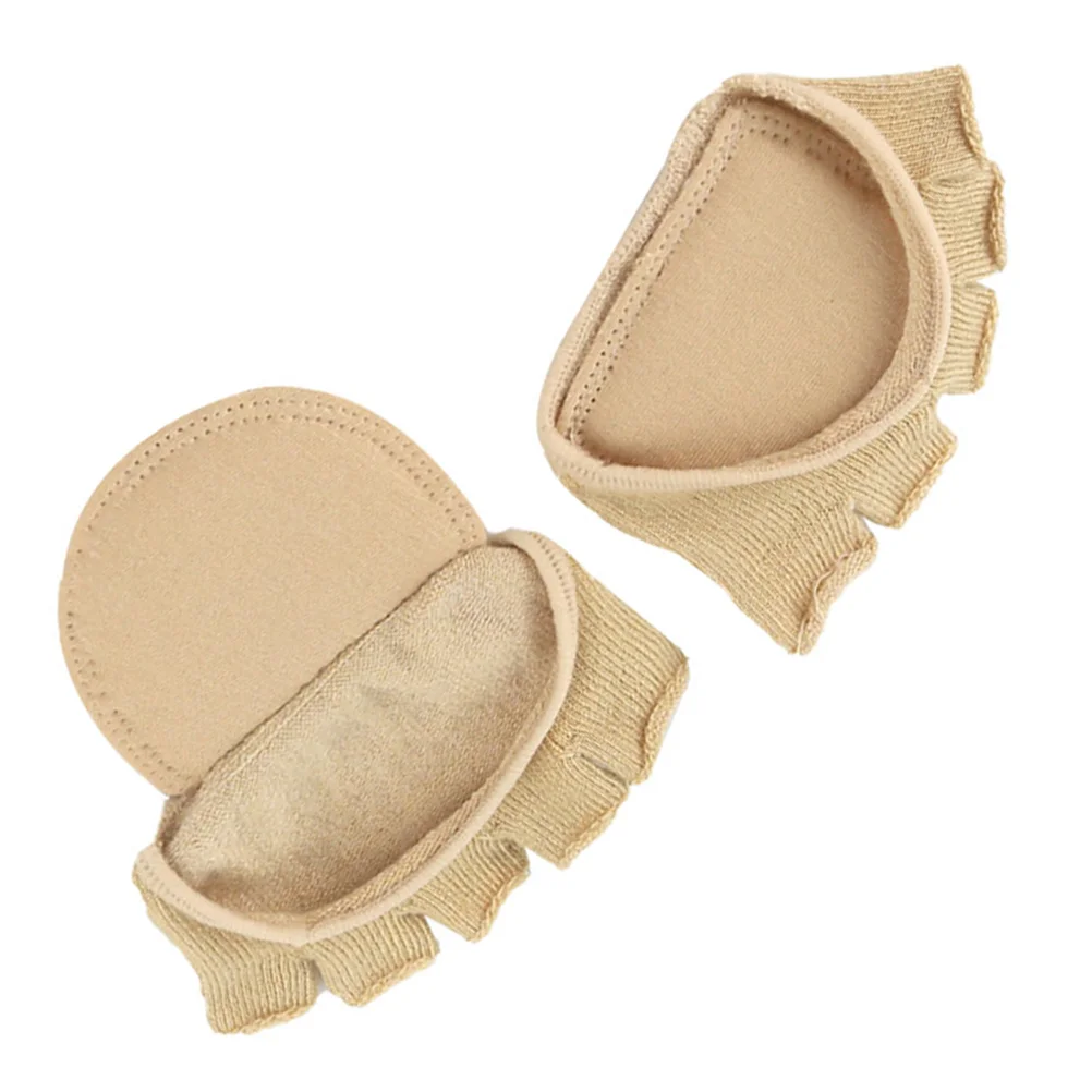 

1 Pair Toeless Socks For Women Toe Topper Socks Breathable Sweat- Absorbent Show Forefoot Pad Not- Toe Liner Covers for High