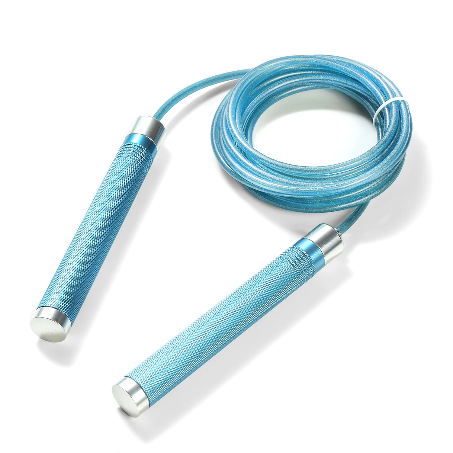 Hot sale professional customized color Aluminum Alloy handle jump rope adjustable speed skipping rope with logo
