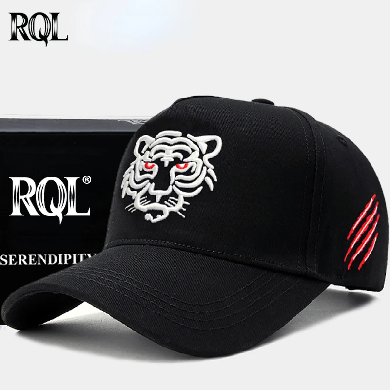 RQL Unique Design Baseball Cap for Man Female Women Sports Hat Embroidery Animal Fashion Chinese Designer Luxury Brand Big Size