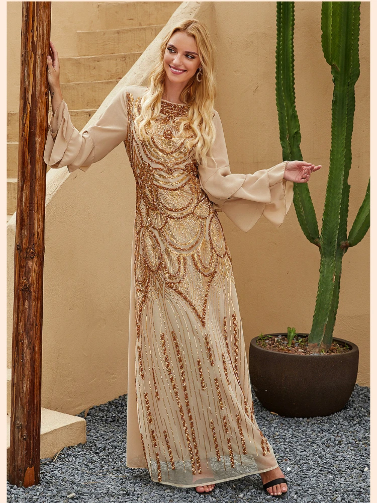 

Moroccan Caftan Evening Dresses Jalabiyat Women Ramadan Dress Muslim Abaya Woman Dubai Luxury Islam Turkey Dresses for Women