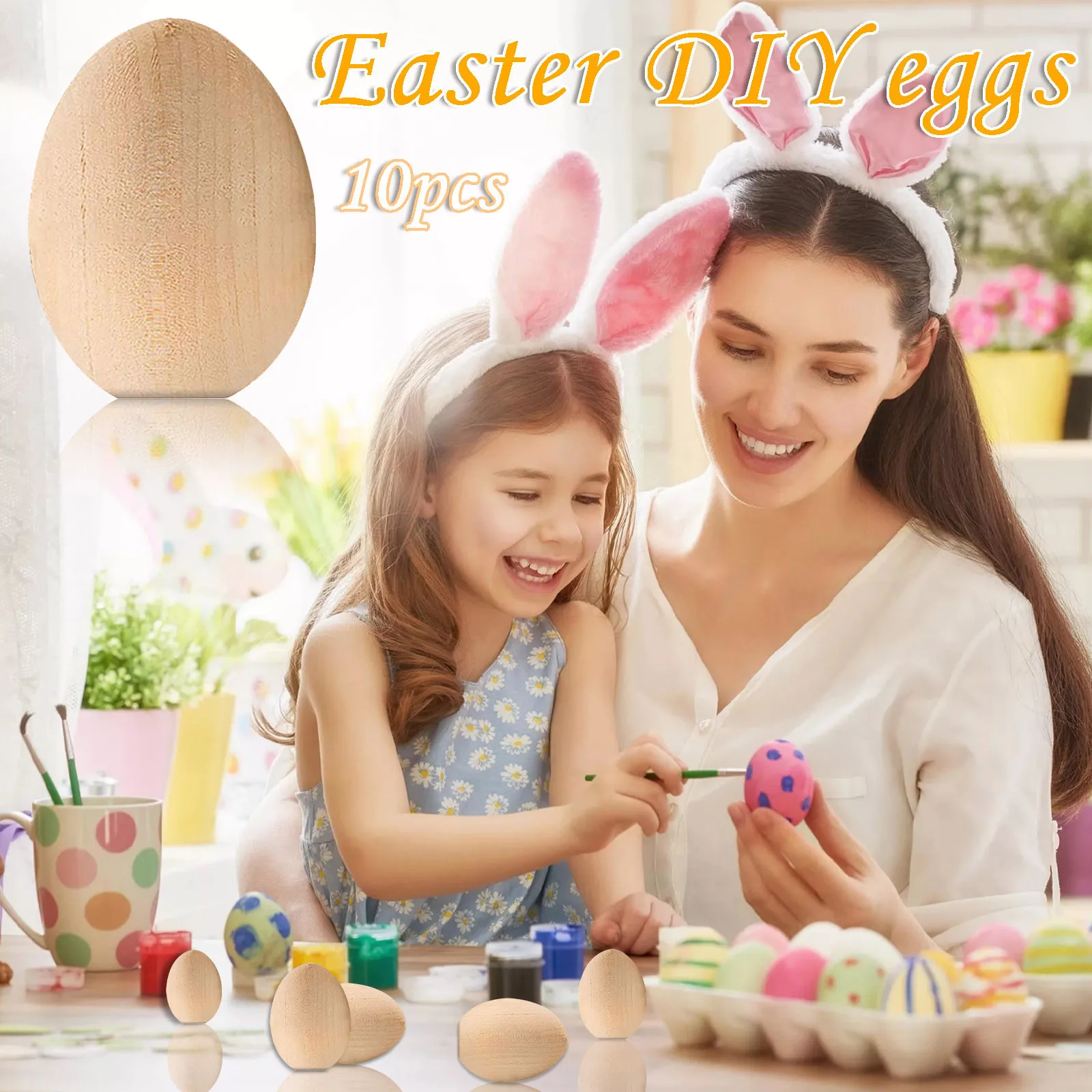 

Садовые статуи гнома, Подсолнухи, Детские яйца, деревянные яйца, окрашенные «сделай сам», 10 шт., набор украшений с топпером, моменты, Рождеств...