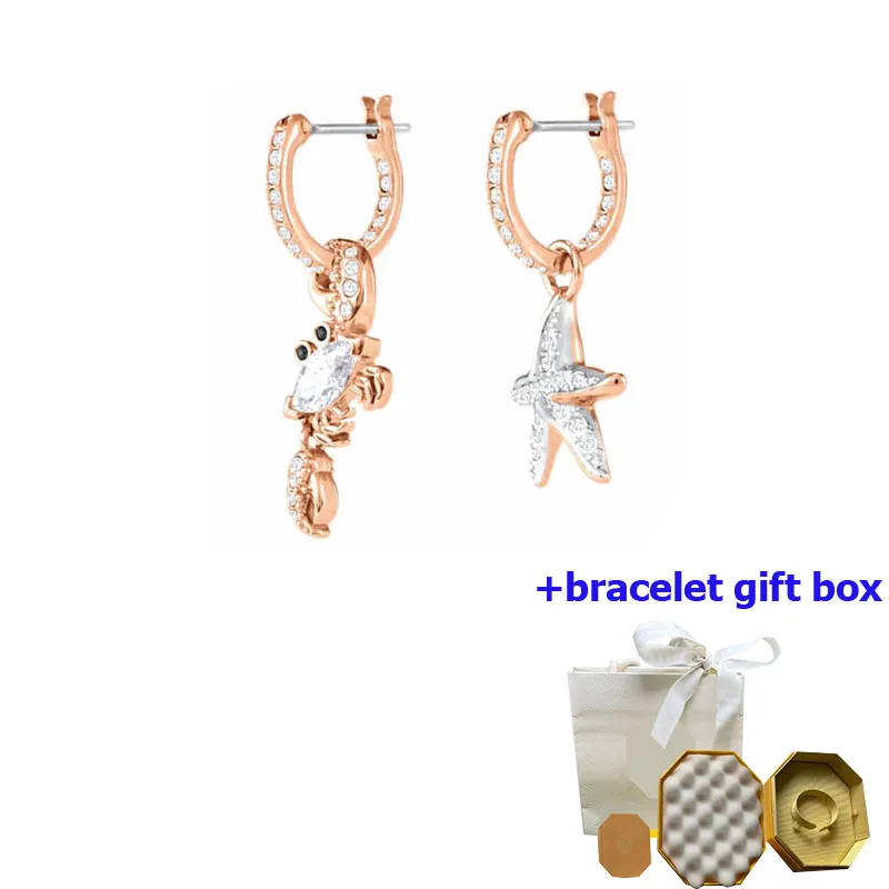 

Высококачественные ассиметричные серьги из розового золота для женщин, улучшающие темперамент и красоту, бесплатная доставка