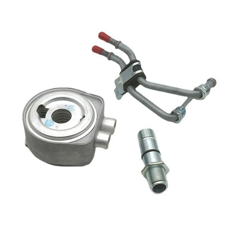 Серебряный масляный радиатор двигателя с трубкой 12658740 12627034 Для Chevrolet Malibu Camaro Cadillac