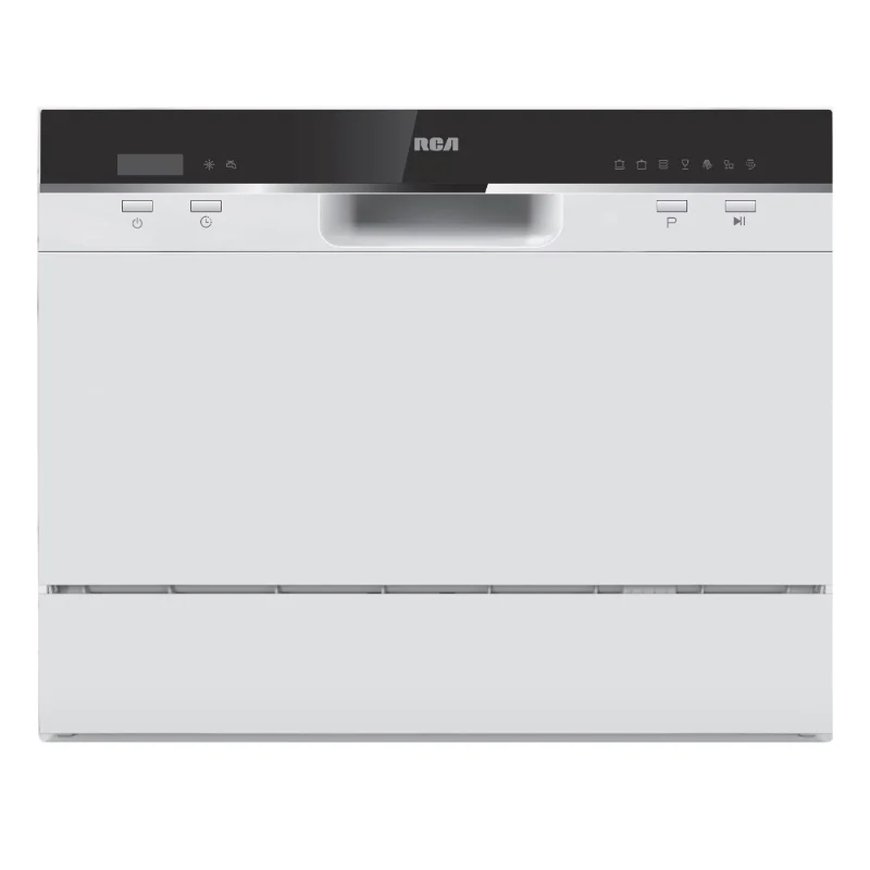 

RCA RDW3208 Home Kitchen 6 Place Setting Portable Countertop Dishwasher, White