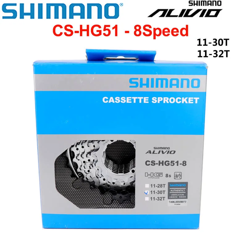 

Shimano 8 Speed ALIVIO CS-HG51-8 Cassette Mountain Bike flywheel MTB 8 Speed Cassette Sprocket 11-30T 11-32T Bicycle flywheel