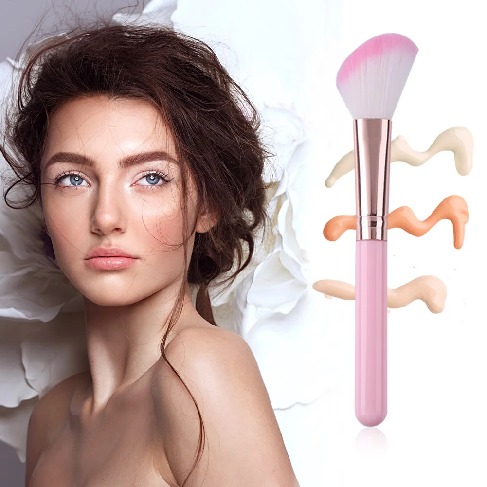 

Brush Women Cosmetic Makeup Tools Plastic Handle Powder Cosmetics Makeup Brush Liquid Cream Foundation Blush