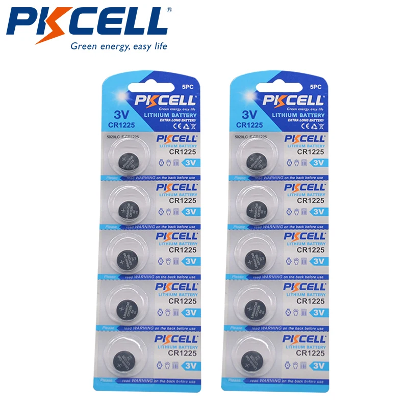 

10Pcs CR1225 3V Lithium watches Batteries BR1225 DL1225 ECR1225 CR 1225 Button Battery for watch car remote key 3 pack