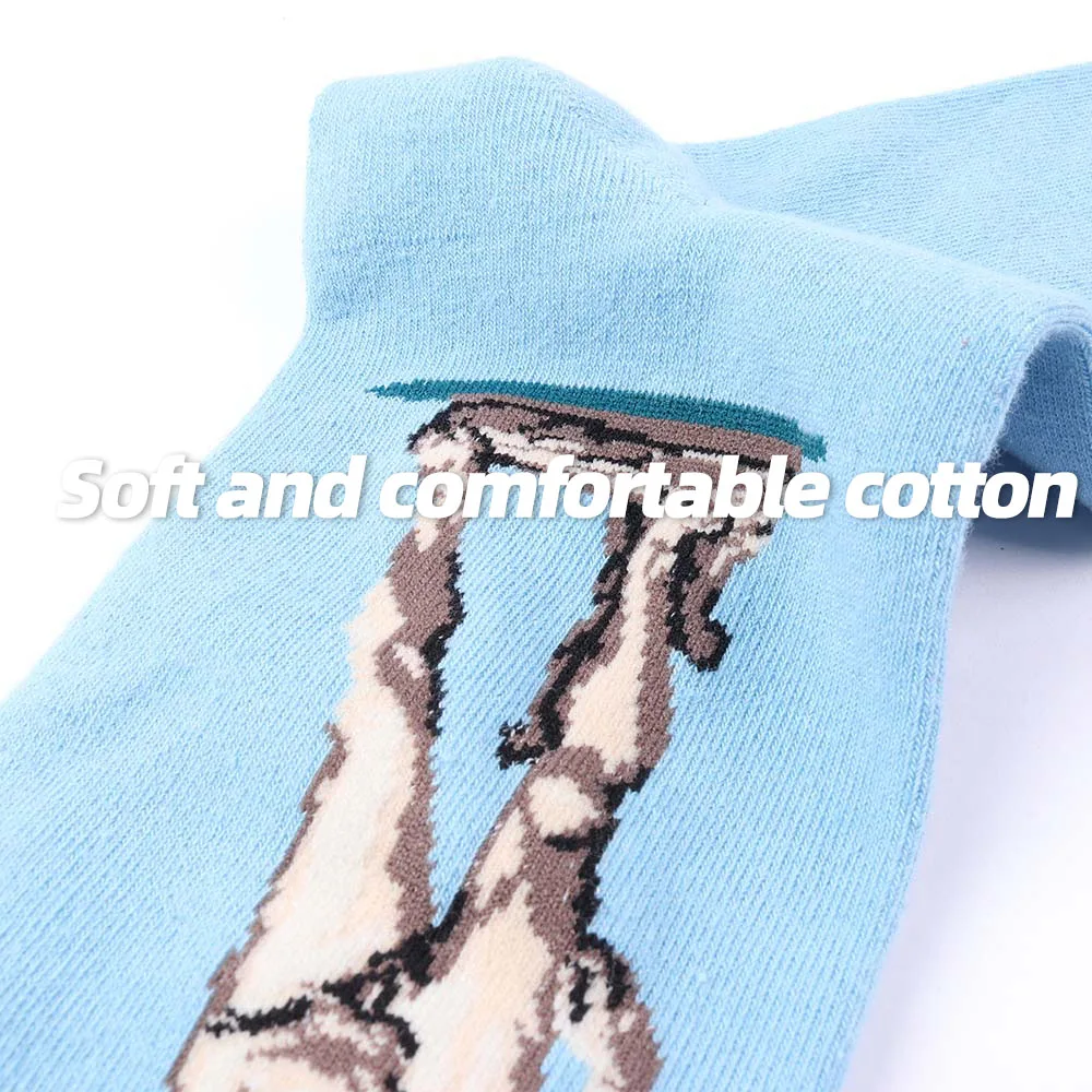 Socks Female Tide Net Red Oil Painting Art Men's High Socks Ins Long Retro Niche Abstract Couple Socks