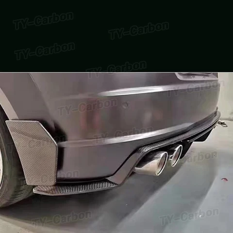 Стандартный задний диффузор TTRS для Audi TT MK3, диффузор заднего бампера из натурального углеродного волокна, разветвитель губ, спойлер 2015-2019