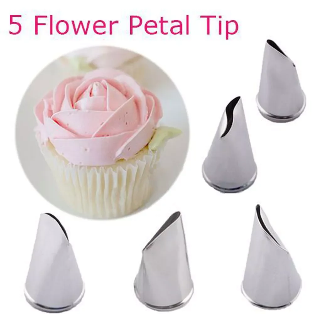 

2022New Rose Cream Cake Decoration Nozzles Baking Tools Stainless Steel Pastry Nozzle Cake Decorating Tips Set Bakeware