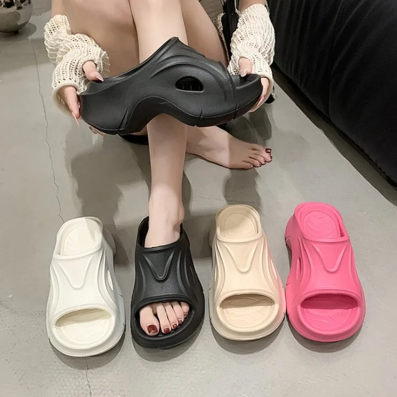 Шлепанцы женские на танкетке ортопедические сандалии массивной платформе Эва