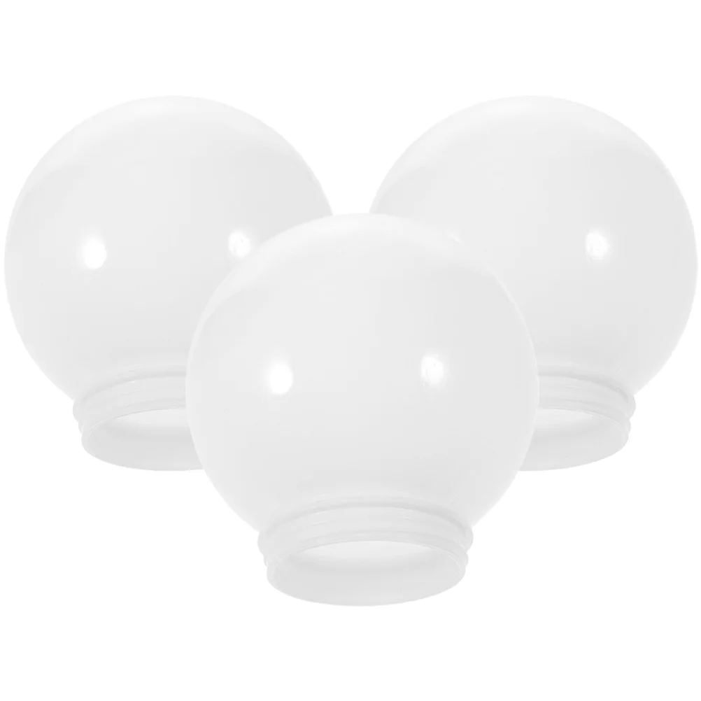 

3 Pcs Ball Lampshade For Chandelier Post Globe Light Cover Acrylic Replacement Porch Accessories