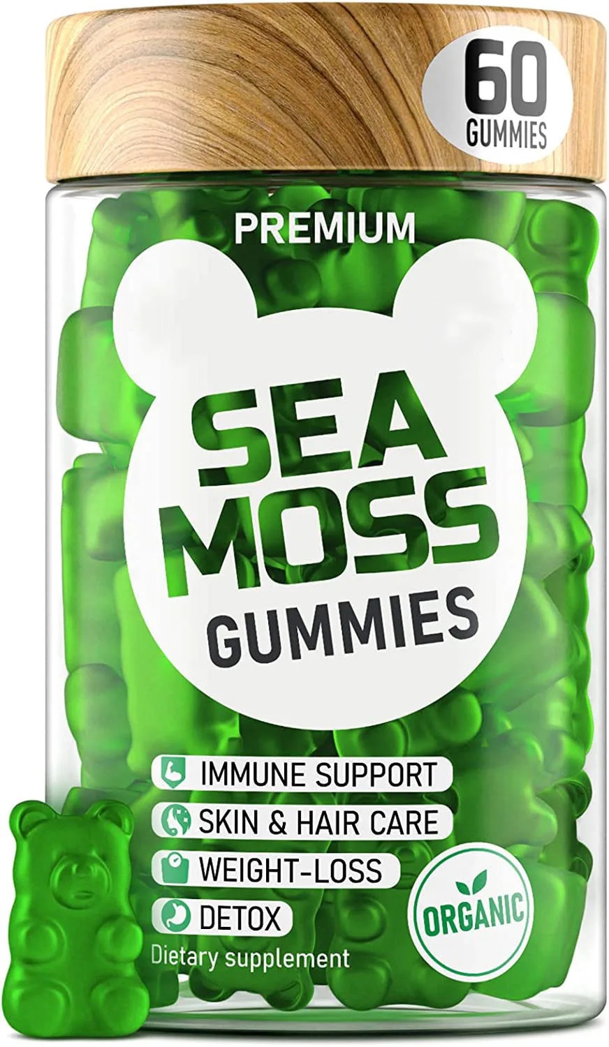 

Sea Moss Gummies Vegetarian Diet Organic Sea Moss Capsule Immune System Support Support Intestinal Cleansing Thyroid Supplement
