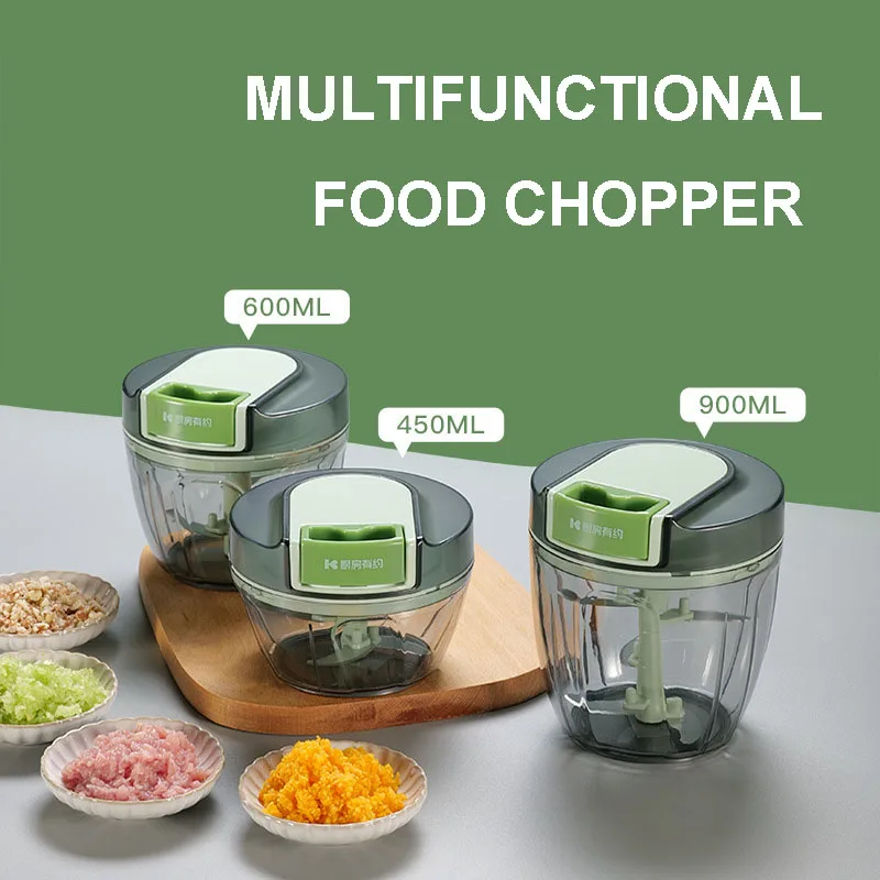 

Garlic Onion Vegetable Chopper Multifunctional Manual Meat Mincer Garlic Grinder Kitchen Gadgets Portable Vegetable Crusher