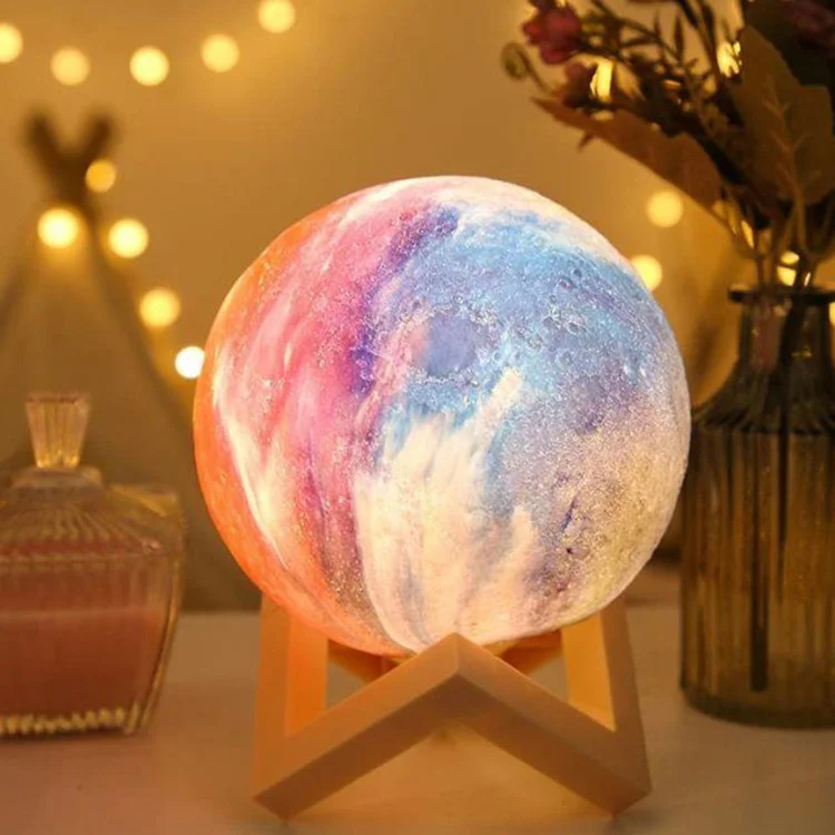 

Moon Bluetooth audio 5.0 dream star sky with bracket can remotely control colorful moon light color 3D moon speaker