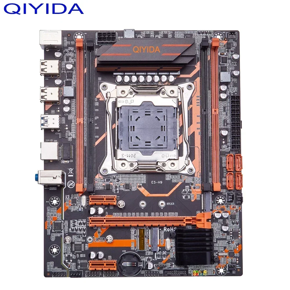 Комплект материнской платы QIYIDA X99 LGA2011 3 E5 2680 V4 комплект 2*8 ГБ = 16 3200 МГц DDR4 4 канала