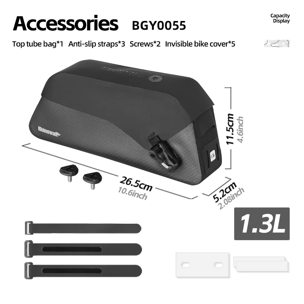 

Rhinowalk велосипедная верхняя сумка-труба IPX4 водонепроницаемая магнитная флип велосипедная передняя сумка велосипедная упаковка для MTB дорожный гравий аксессуары для велосипеда