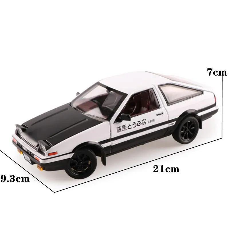 

1:24 Scale Initial D AE86 Toy Car Diecast Model Pull Back Sound & Light Doors Openable Educational Collection Gift Kid