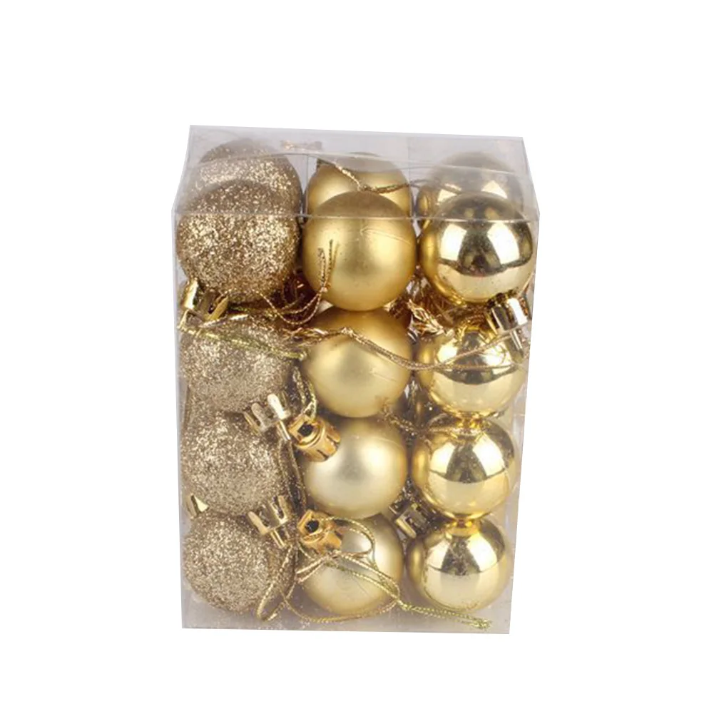 

24 Pcs Beautiful Christmas Decoration Decoration Balls Christmas Balls Lake Blue Parts Gold/silver/red/blue Plastic