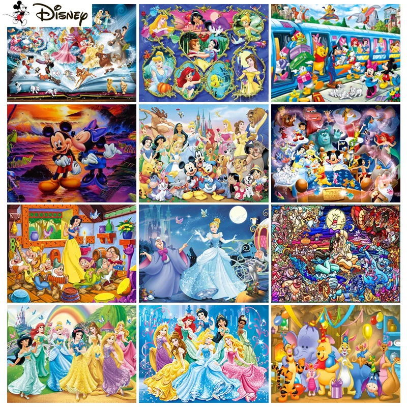 

Алмазная живопись Disney, мультяшная принцесса, «круглая дрель», украшение на стену, инкрустированная смолой, вышивка крестиком