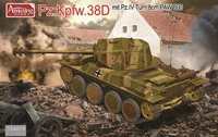 amusing hobby 35a019 135 german panzer 38 d mit pz iv turm und 8cm paw600 model kit