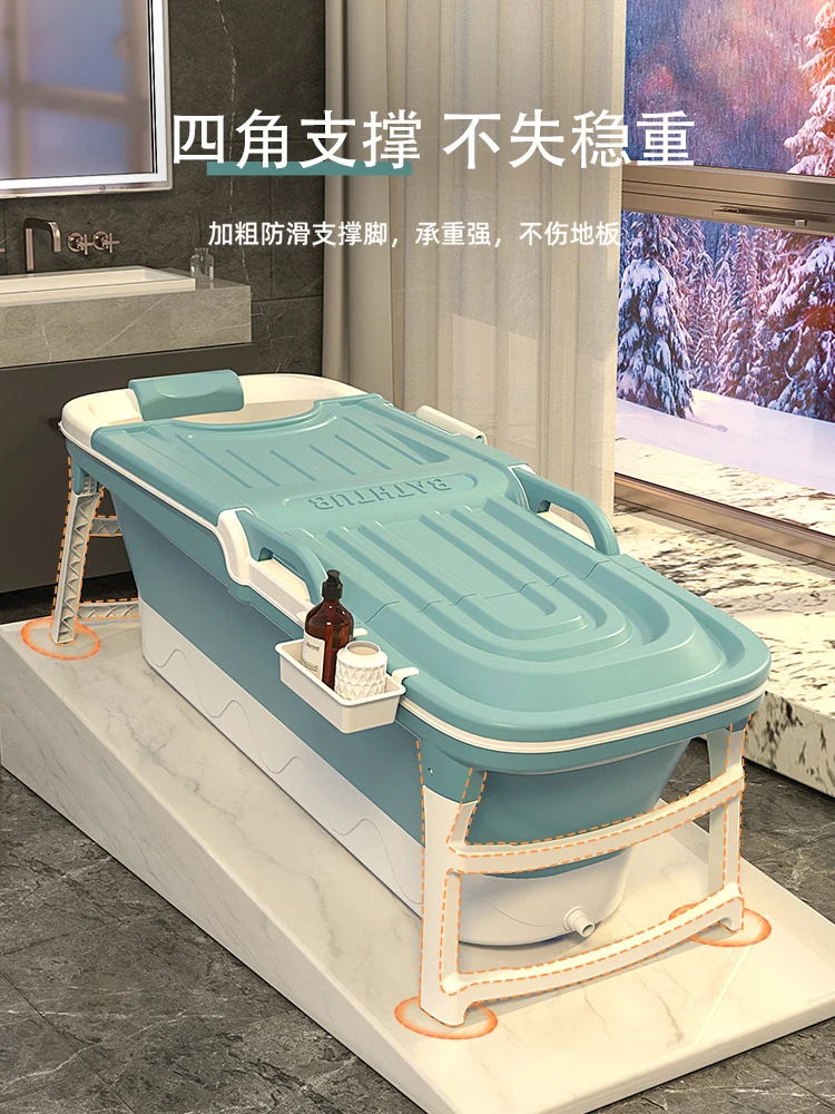 

Adult Bathing Bucket Bathtub Folding Adult Bathing Bucket Bathtub Full Body Soaking Tool