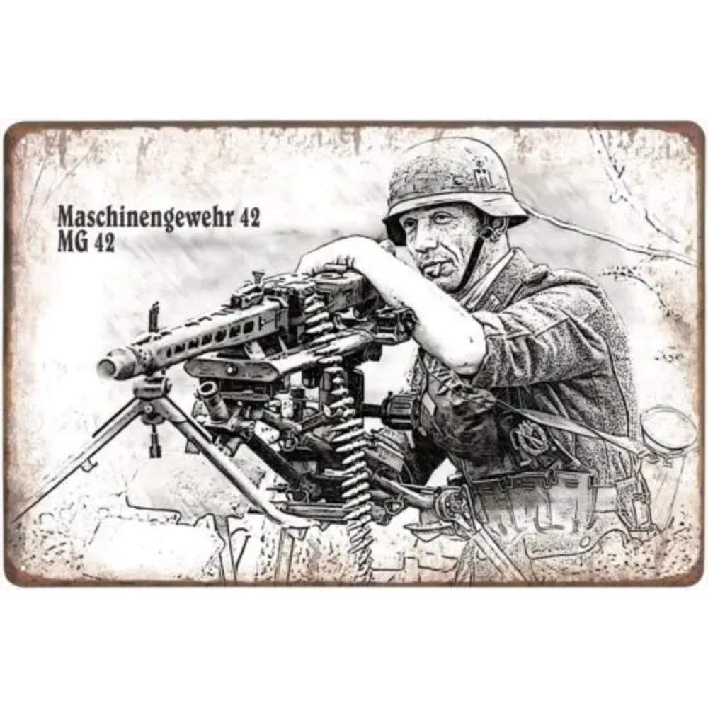 

Металлическая табличка MG42 военного стиля