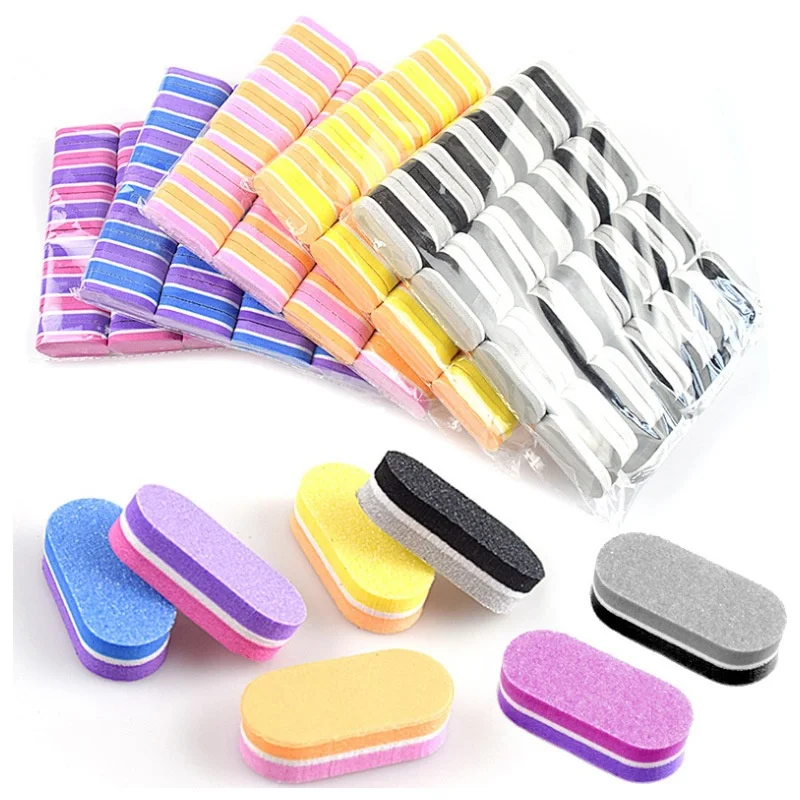 

40Pcs Coloful Nail Sponge Nail File Buffer Block Pedicure Manicure Tools Buffing Nail File Buffer Strips Sanding Gel Nail Tools