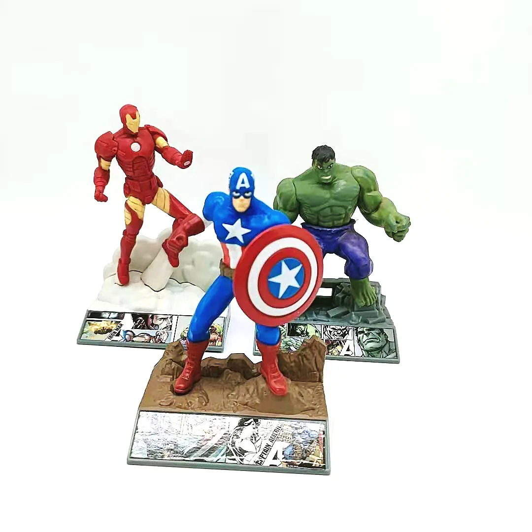 

Hasbro Marvel Captain America Iron Man Hulk Ornaments Model Toys He Avengers Movie & TV Peripherals