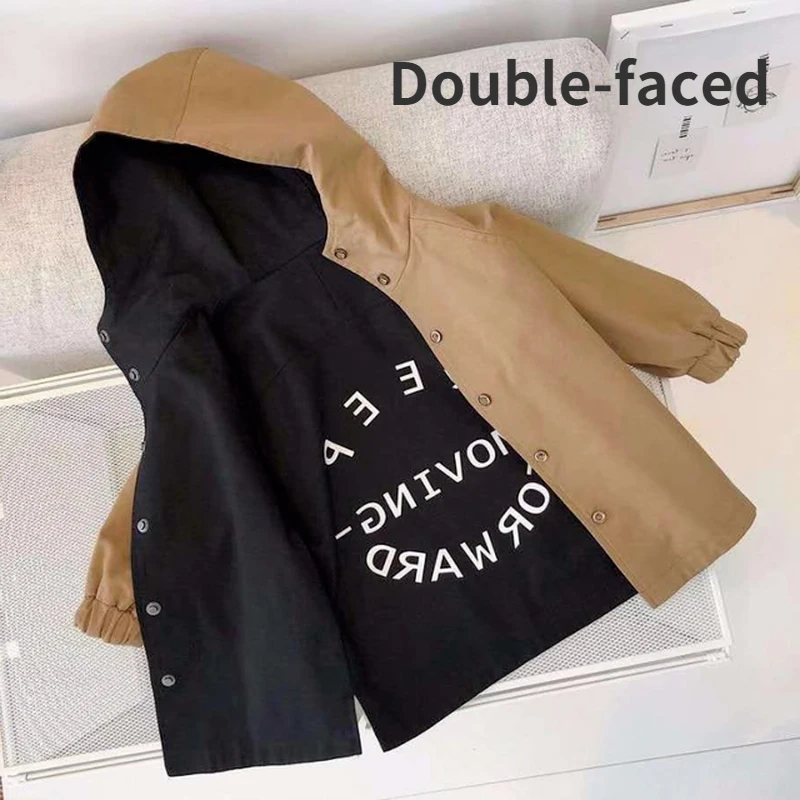 

Boys Double-faced Jacket 6 Spring 5 New Big Children's Clothing 4 Baby Coat Autumn 12 Years Old Tide Boy Christmas Birthday Gift