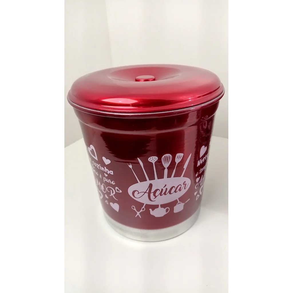 Набор кухонной посуды из 5 предметов с красным лаком |