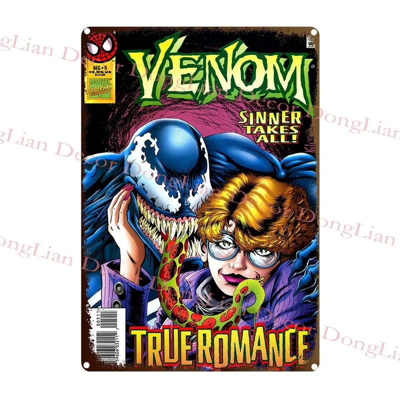 Винтажная жестяная декоративная тарелка мстители в стиле аниме Человек-паук