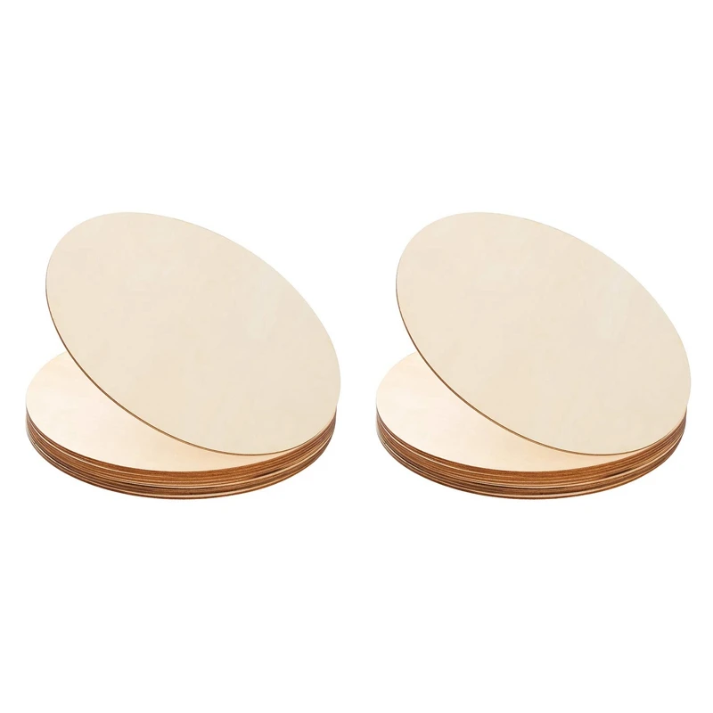 

BMBY-20 Pieces 12 Inch Wooden Discs,Unfinished Round Wood Slices For Pyrography, Painting And Wedding Decorations