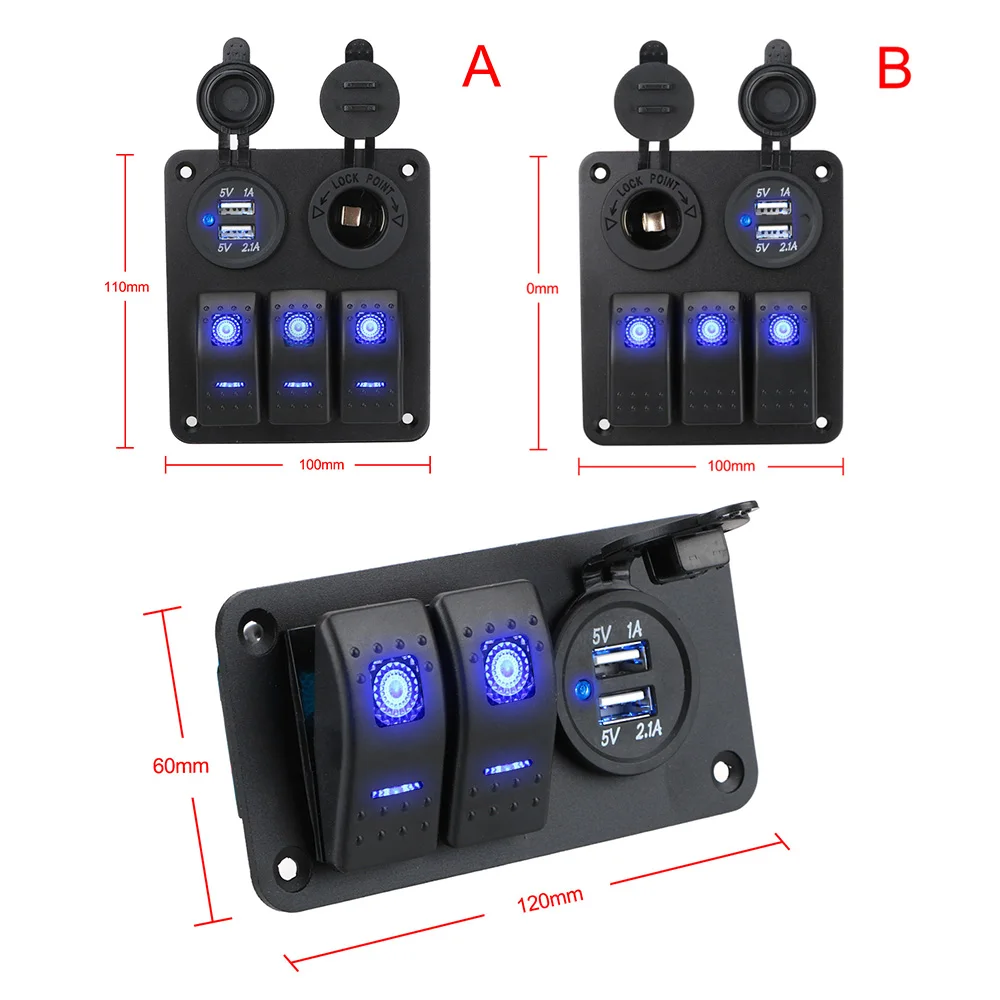 Панель переключателя автомобильный морской кулисный переключатель 12 ~ 24 В цепь