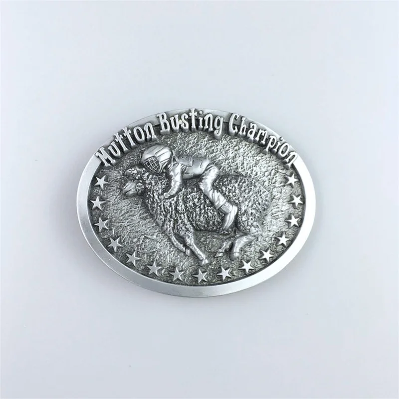 New Antique Silver Mutton Busting Champion Western Belt Buckle Gurtelschnalle also Stock in the US BUCKLE-WT106AS | Аксессуары для