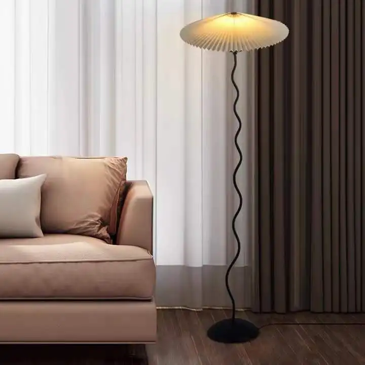 

Nordic Pleated Umbrella Floor Lamp Led lights Atmosphere Standing Lamp for Living Room decoration lights Bedroom Bedside Cafe