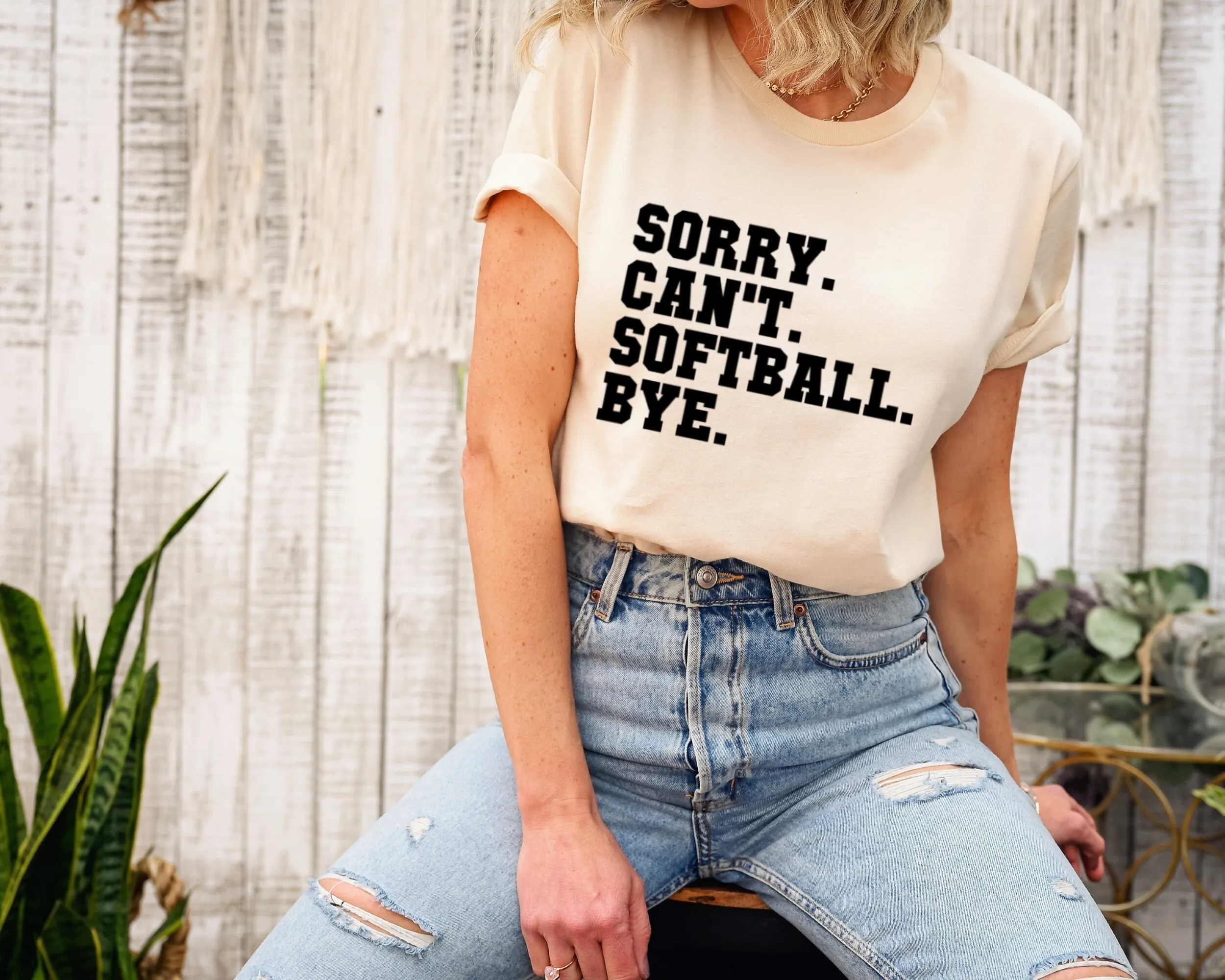 Извините не могу футболка для Софтбола Bye одежда матери папы любителей спорта