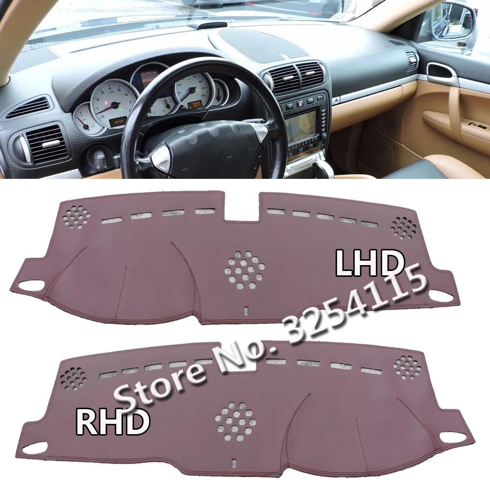 

Pu Leather Dashmat Suede Dashboard Cover Pad Dash Mat Carpet Car Styling for Porsche Cayenne Gts 955 2003-2010 2009 2008 2007