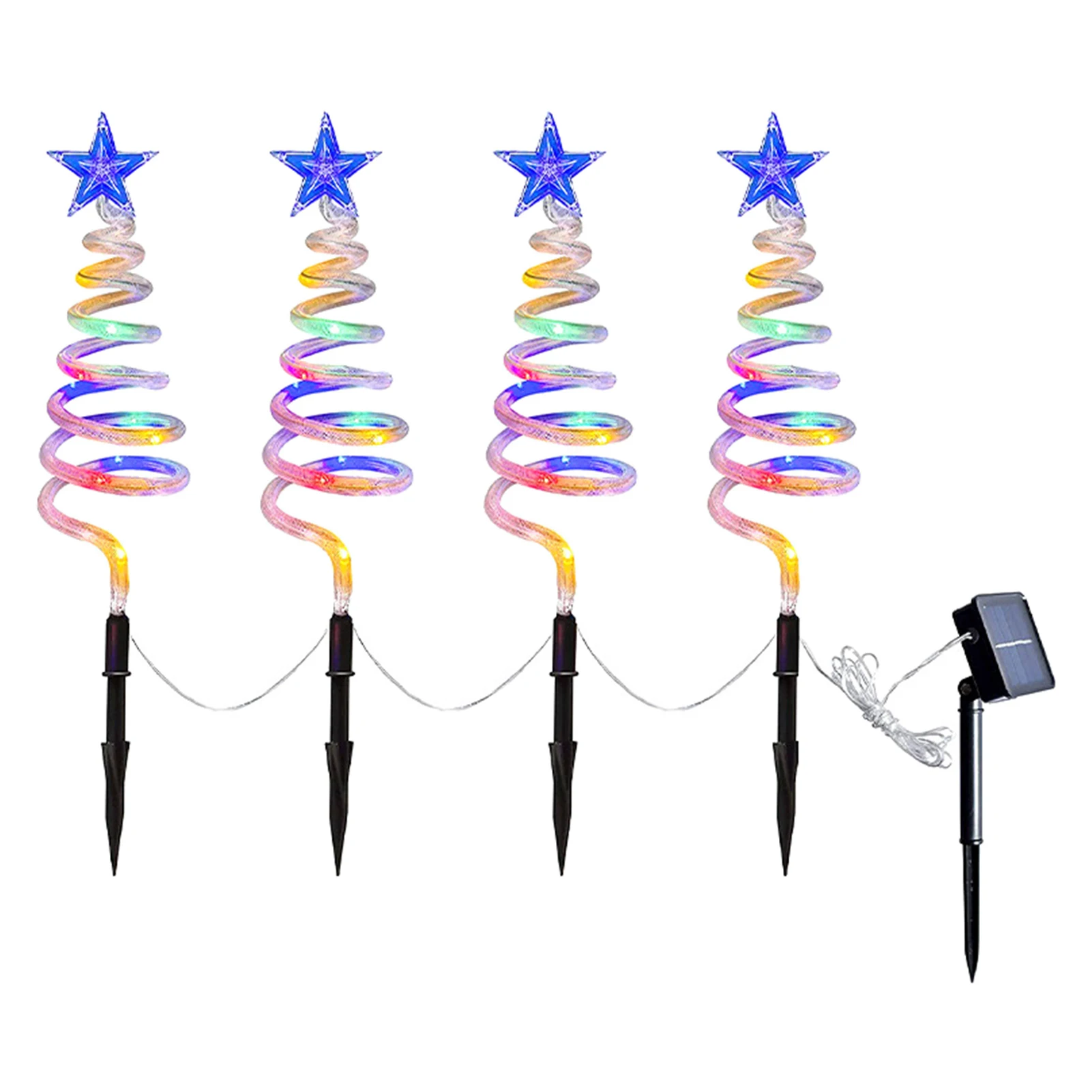 

Наружная Рождественская елка с автоматическим включением и выключением, освесветильник для дорожек, 40 светодиодов, ландшафт, 4 шт.