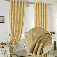european style gold leather jacquard curtains yarn dyed jacquard curtain fabric bedroom living room blackout curtain fabric