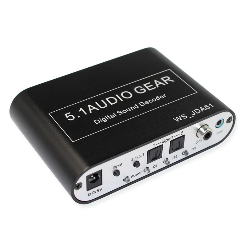 

5.1 Audio Decoder Digital AC3 Optical To Stereo Surround Analog HD 2 SPDIF Ports HD Audio Rush For HD Players/DVD/XBOX360