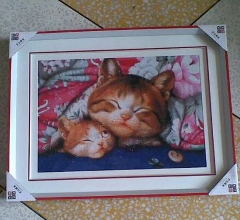 Популярная вышивка кошка под одеяло наборы для пробоотбора - Цена: 1688.3