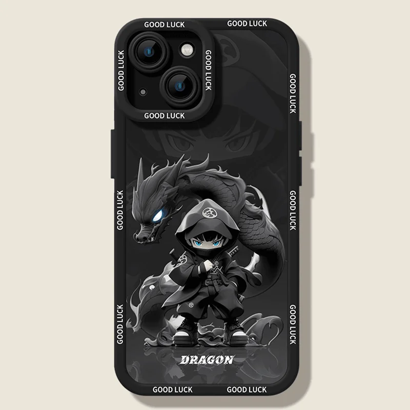 Чехол для телефона Apple iPhone 15 с логотипом Loong Chenlong Junior 14promax Silicone 13/12 в китайском