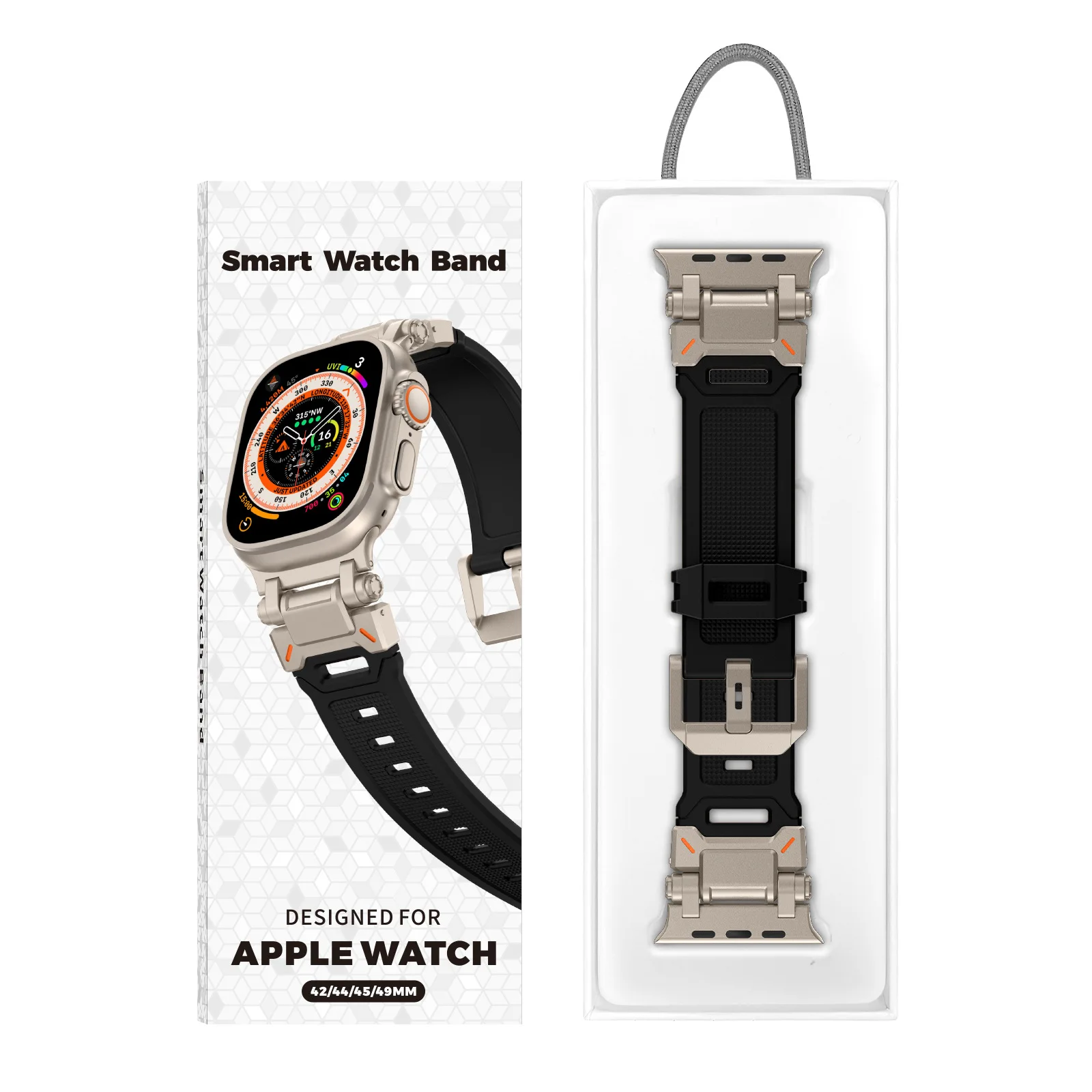Роскошный браслет Single Tour Band для Apple Watch Ultra 3 49 мм, ремешок 44 мм, 45 мм, 46 мм, мужской спортивный ремешок Iwatch Series 11 10 9 8 7 Se (art.: 3920d359789dc) - 3920d359789dc