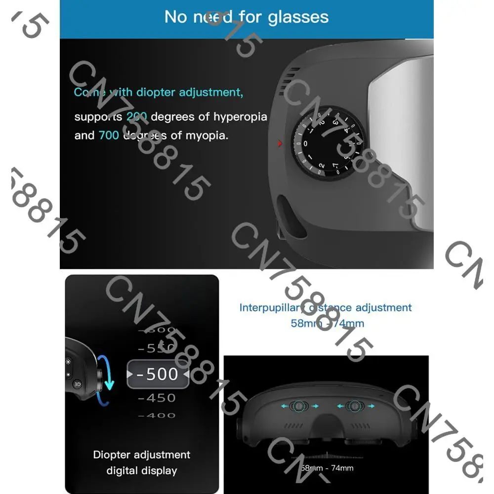 Фото Новые смарт-очки GOOVIS G3 Max для просмотра фильмов в 5K Ultra HD с эффектом 3D-гигантского экрана, 95 дюймов №5
