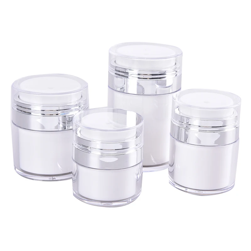 15/30/50/100g Airless Pump Jar Empty Acrylic Cream Bottle Refillable Cosmetic Easy To Use Container Portable Travel Makeup Tools